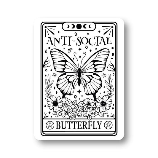 Anti-social Butterfly Tarot Card Sticker Decorative Stickers HOUSE OF SWANK