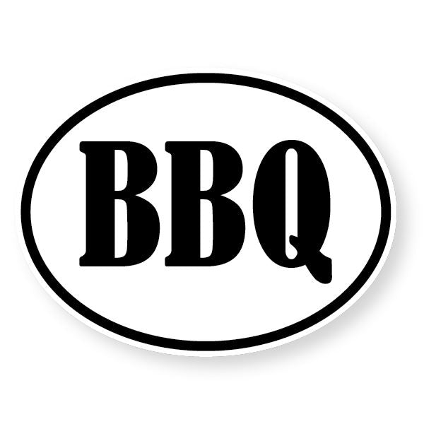 BBQ Oval Sticker Decorative Stickers HOUSE OF SWANK