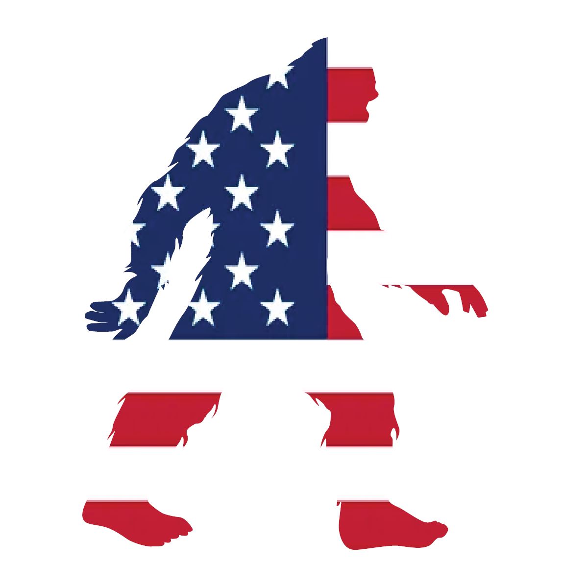 Bigfoot Murica Sticker - Decorative Stickers - House of Swank Raleigh NC