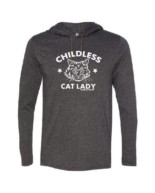 Childless Cat Lady Kamala Harris Beach Hoodie - HOODIE - House of Swank Raleigh NC