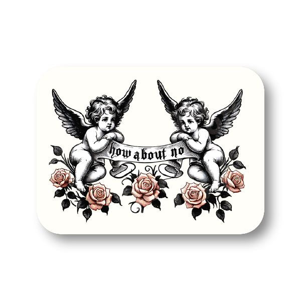 How About No Angel Sticker Decorative Stickers HOUSE OF SWANK