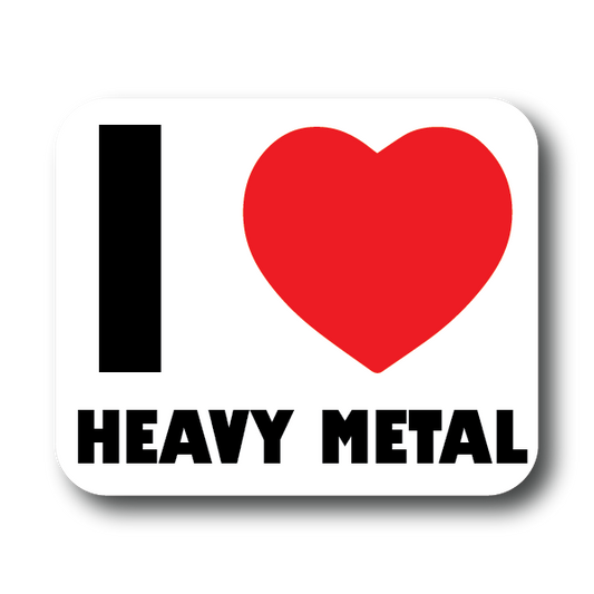 I Love Heart Heavy Metal Sticker Decorative Stickers HOUSE OF SWANK