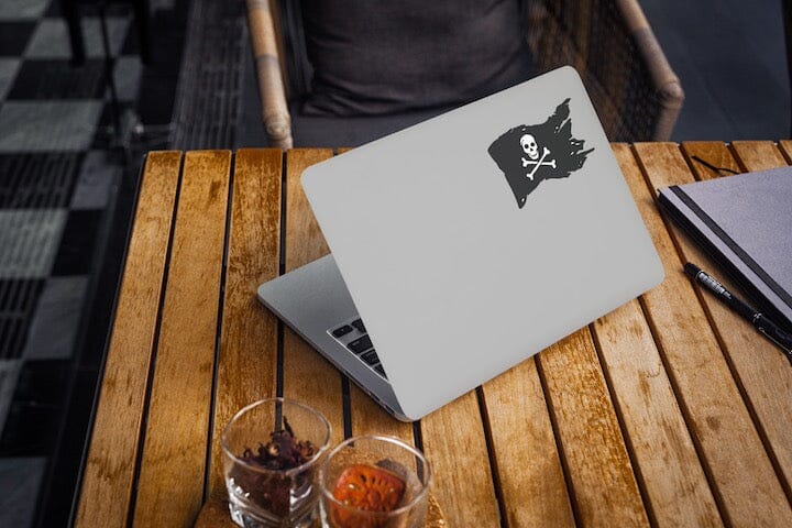 Jolly Roger Pirate Sticker - Decorative Stickers - House of Swank Raleigh NC