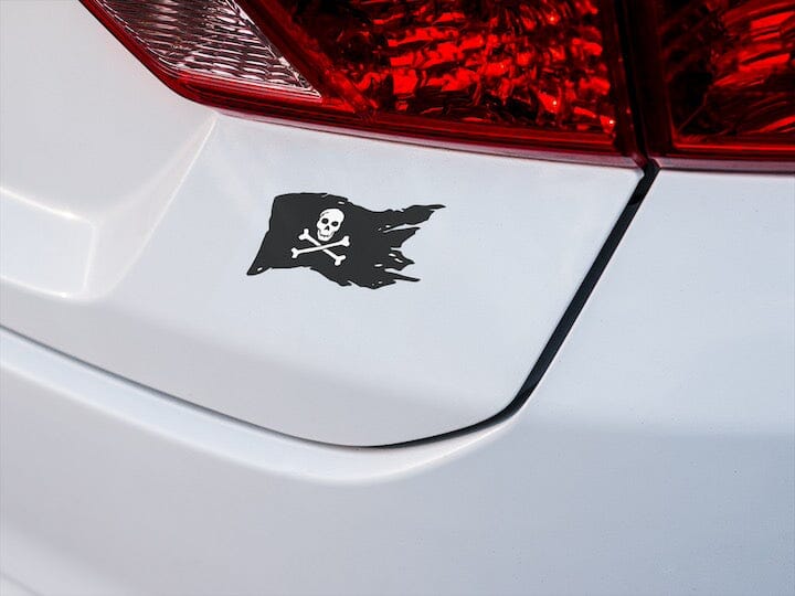 Jolly Roger Pirate Sticker - Decorative Stickers - House of Swank Raleigh NC