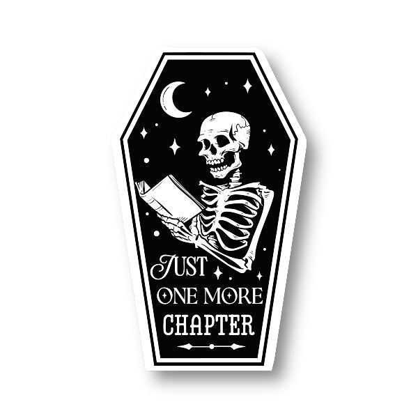 Just One More Chapter Skeleton Book Sticker Decorative Stickers HOUSE OF SWANK