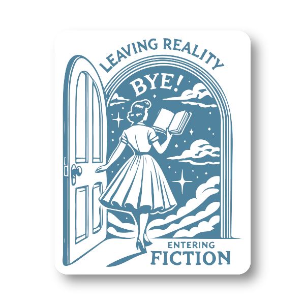 Leaving Reality Entering Fiction Book Sticker Decorative Stickers HOUSE OF SWANK