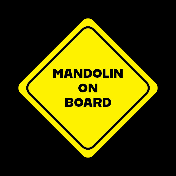 Mandolin on Board Sticker - Decorative Stickers - House of Swank Raleigh NC