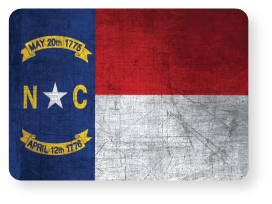 NC Flag Sticker Decorative Stickers HOUSE OF SWANK