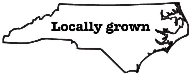 NC Locally Grown Sticker - Decorative Stickers - House of Swank Raleigh NC