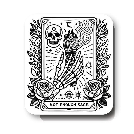 Not Enough Sage Tarot Card Sticker Decorative Stickers HOUSE OF SWANK