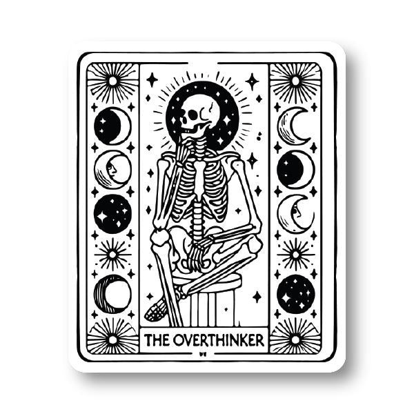 Overthinker Tarot Card Sticker Decorative Stickers HOUSE OF SWANK