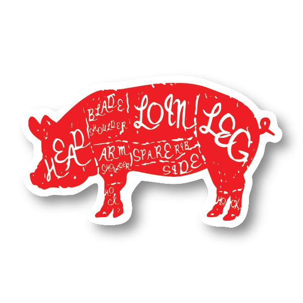 Pig Picking BBQ Sticker Decorative Stickers HOUSE OF SWANK