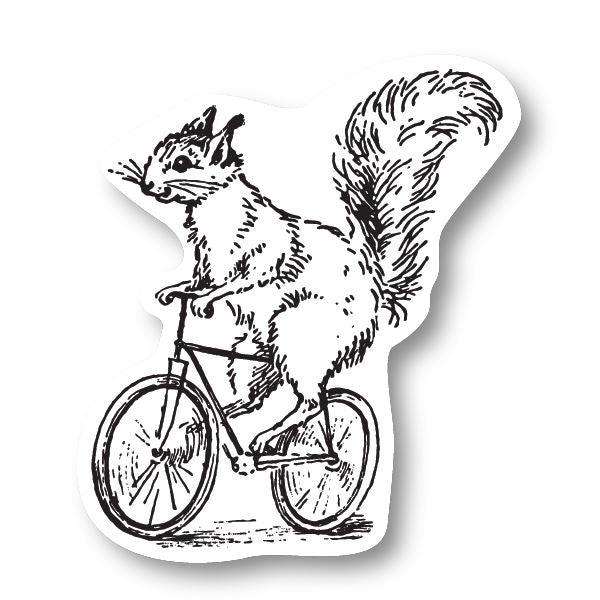 Squirrel Riding Bike Sticker Decorative Stickers HOUSE OF SWANK