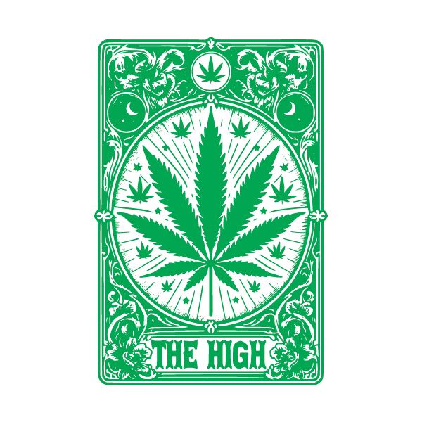 The High Weed Tarot Card Decorative Stickers HOUSE OF SWANK